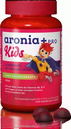 aronia plus pro Drops für Kinder ab vier Jahren.