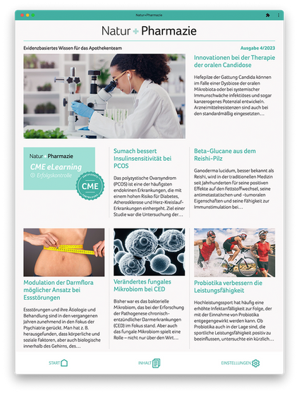 Screenshot der digitalen Ausgabe der Natur + Pharmazie 4/2023