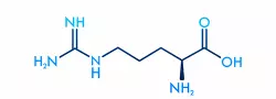 Strukturformel von Arginin - C6H14N4O2